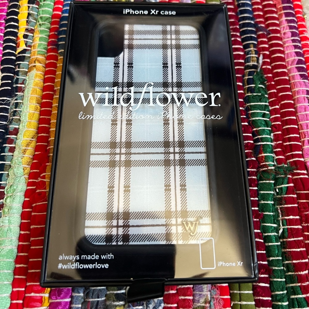 Wildflower iPhone XR Case - Blue Plaid